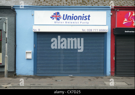 Ulster Unionist Party Büro in Lurgan, County Armagh. Nordirland Stockfoto