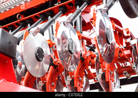 Disk Harrow sitzen zum Pflügen Stockfoto