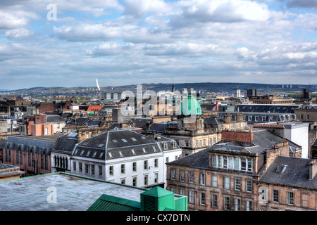 Blick auf die Stadt von Glasgow School of Art, Glasgow, Schottland, UK Stockfoto