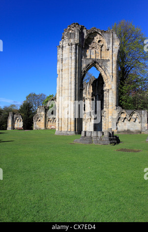 Ruine der Klosterkirche St. Marys, York, North Yorkshire, England, UK Stockfoto