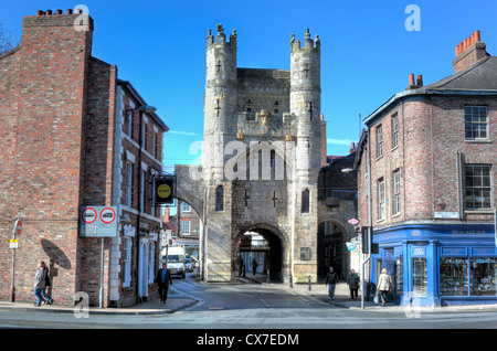 Der südlichen Einfahrt nach York, Micklegate Bar, York, North Yorkshire, England, UK Stockfoto