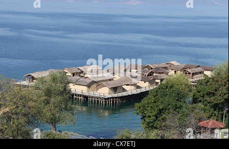 Bucht von Knochen Museum am Ohridsee in Mazedonien Stockfoto