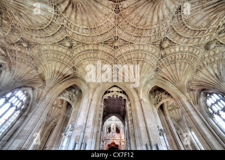 Fan-Tresor im Retrochor, Peterborough Kathedrale, Peterborough, Cambridgeshire, England, UK Stockfoto