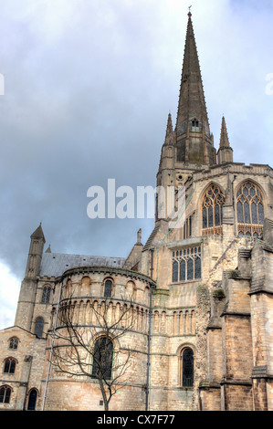 Kathedrale der Heiligen und ungeteilten Dreifaltigkeit, Norwich, Norfolk, Ostengland, UK Stockfoto