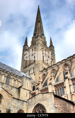 Kathedrale der Heiligen und ungeteilten Dreifaltigkeit, Norwich, Norfolk, Ostengland, UK Stockfoto