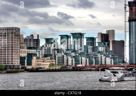 St Georges Wharf Apartments, Nine Elms Vauxhall, London, UK Stockfoto