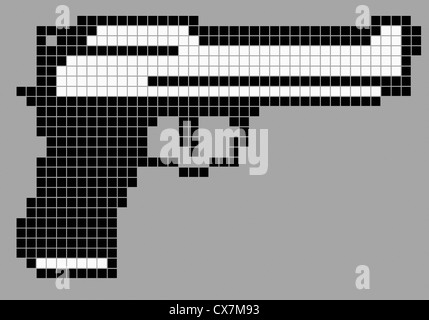 8-Bit-Stil-Pistole Stockfoto