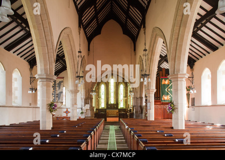 Innenraum der St. Marienkirche in das Dorf Stamfordham, Northumberland, England Stockfoto