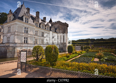 Der schönen Chateau de Villandry in Frankreich. Stockfoto