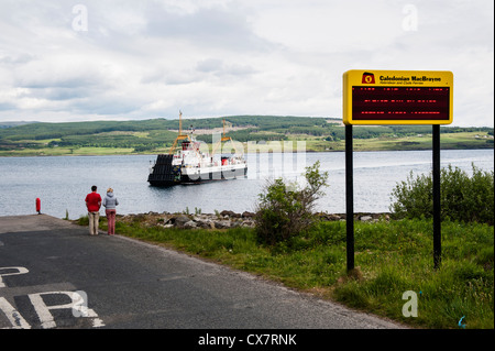 Lochaline Fähranleger auf der Insel Mull. Stockfoto