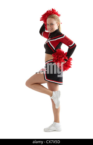 Cheerleader-pose Stockfoto