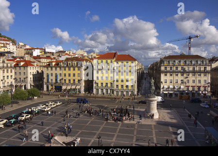 Praca da Figueira in Lissabon, Portugal. Stockfoto