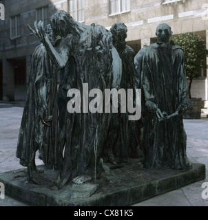 Auguste Rodin (1840-1917). Französischer Bildhauer. Die Bürger von Calais (1884). Bronze. Kunstmuseum in Basel. Schweiz. Stockfoto