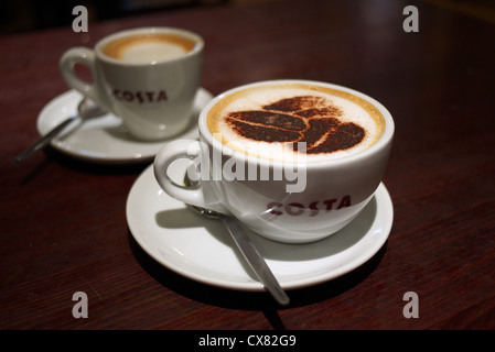 Costa Coffee Cups. Stockfoto