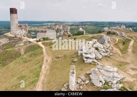 Jura, Allenstein in der Nähe von Tschenstochau - alte Festung. Polen, Schlesien. Stockfoto