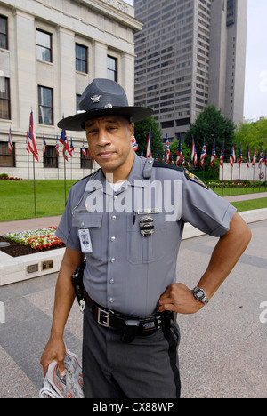 Staatliche Polizei Trooper Officer für den Staat Ohio OH Stockfoto