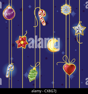 Weihnachten und Neujahr nahtlose Muster Stockfoto