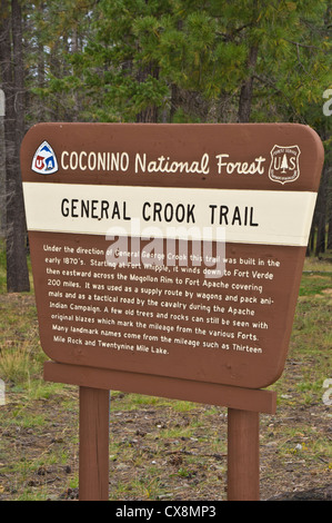 Der Gauner-Trail ist benannt nach General George Crook, der Kommandeur der militärischen Abteilung von Arizona im Jahre 1871. Stockfoto