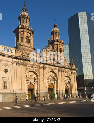 Elk198-1048v Chile, Santiago, Plaza de Armas, Metropolitana Kathedrale Stockfoto