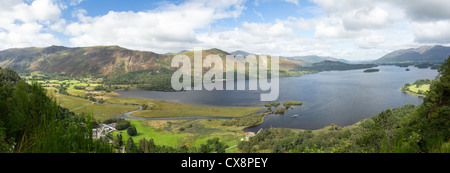 Panorama von Derwentwater im englischen Lake District aus Sicht in den frühen Morgenstunden Stockfoto