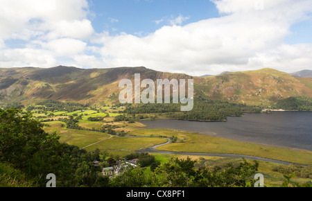 Panorama von Derwentwater im englischen Lake District aus Sicht in den frühen Morgenstunden Stockfoto