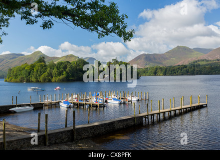 Derwent Water See in Keswick im englischen Lake District in den frühen Morgenstunden Stockfoto