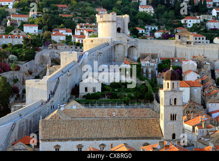 Stadt Wände, Dubrovnik, Dalmatien, Kroatien Stockfoto