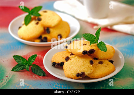 Cookies mit Rosinen. Rezept zur Verfügung. Stockfoto