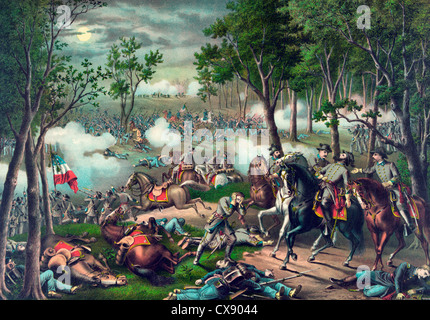 Schlacht von Chancellorsville - US Bürgerkrieg Schlacht in der General Stonewall Jackson gedreht wurde, 1863 Stockfoto