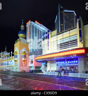 Berühmten Kasinos entlang der Promenade von Atlantic City, New Jersey. Stockfoto