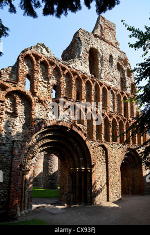 St Botolph Priory Ruinen, Colchester, England, die erste englische Augustiner Kloster Kirche. Stockfoto