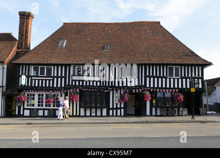 Das Lemon Tree Restaurant in Holz gerahmt ehemalige 15. Jahrhundert Wealden Halle Haus Tenterden Kent UK GB Stockfoto