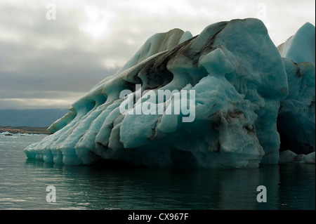 Eisbergs, Gletscherlagune Jokulsarlon im südlichen Island Stockfoto