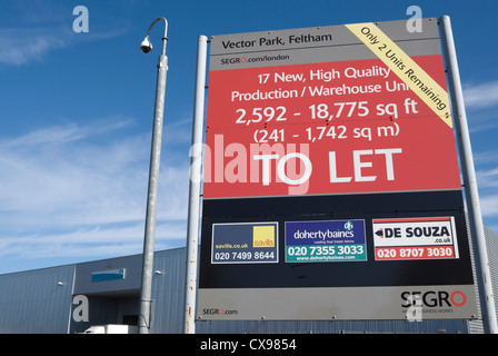 Melden Sie für industrielle Anlagen lassen bei Vektor Park, Feltham, Middlesex, england Stockfoto