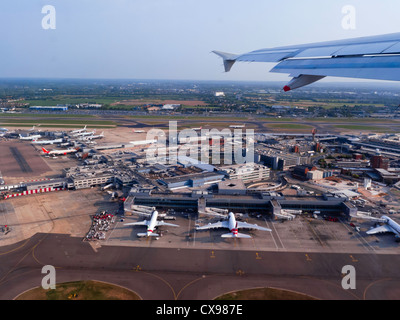 Terminal 5 am Flughafen Heathrow aus der Luft gesehen Stockfoto