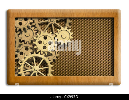 Spieluhr Zahnräder Hintergrund Stockfoto