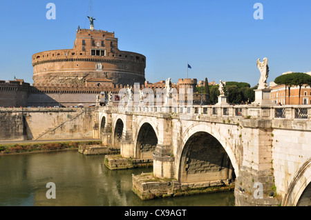 Altes Schloss am Fluss Tibre in Prati Viertel von Rom Stockfoto