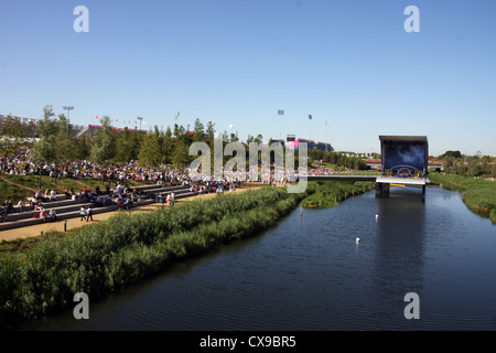 Der Olympische Park Live-Site, Park Live präsentiert von British Airways bot ihren Besuchern die Chance, live-Events zu sehen Stockfoto