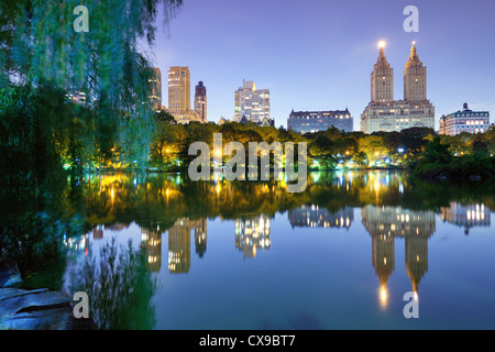 Der See im New Yorker Central Park Stockfoto