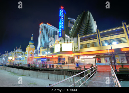 Berühmten Kasinos entlang der Promenade von Atlantic City, New Jersey. Stockfoto