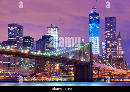 Brooklyn Brücke in New York City. Stockfoto
