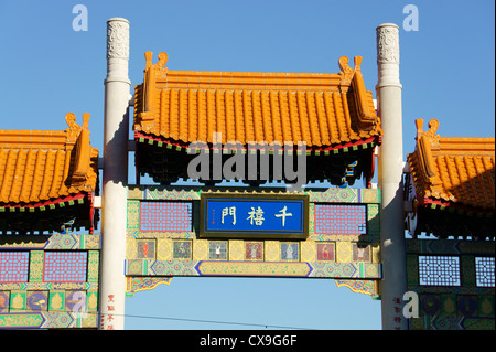 Das Millennium Gate nach Chinatown in Vancouver, British Columbia, Kanada Stockfoto