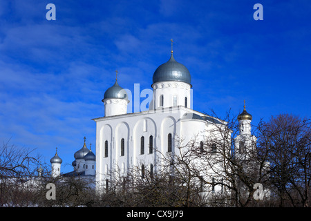 St.-Georgs Kathedrale, St. George's (Jurjew) Kloster, Weliki Nowgorod, Nowgorod, Russland Stockfoto