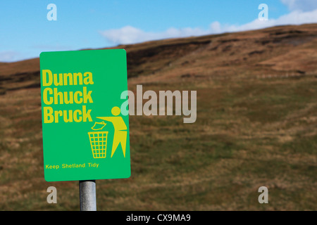 Dunna Chuck Bruck: Don't drop Wurf in Shetland. Shetland-Inseln, Schottland, UK Stockfoto