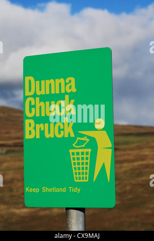 Dunna Chuck Bruck: Don't drop Wurf in Shetland. Shetland-Inseln, Schottland, UK Stockfoto