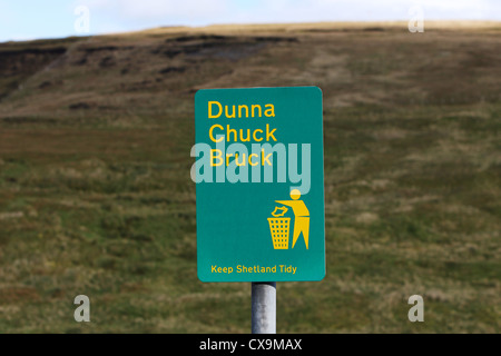 Dunna Chuck Bruck: Don't drop Wurf in Shetland. Shetland-Inseln, Schottland, UK Stockfoto