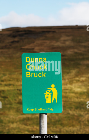 Dunna Chuck Bruck: Don't drop Wurf in Shetland. Shetland-Inseln, Schottland, UK Stockfoto