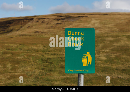 Dunna Chuck Bruck: Don't drop Wurf in Shetland. Shetland-Inseln, Schottland, UK Stockfoto