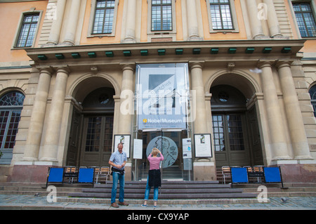 Nobelmuseum Nobelpreis Museum Stortorget Platz Gamla Stan Altstadt Stockholm Schweden Europa Stockfoto