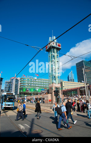 Jernbanetorget Vorplatz Hauptbahnhof Sentrum Oslo Norwegen Mitteleuropa Stockfoto